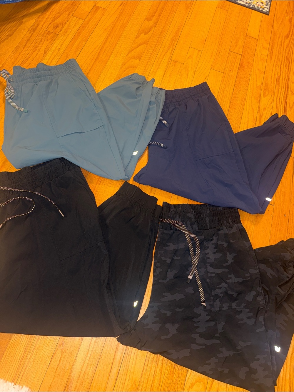 Fabletics Women's Jogger Bundle - Light Blue, Navy, Black, Black Camo